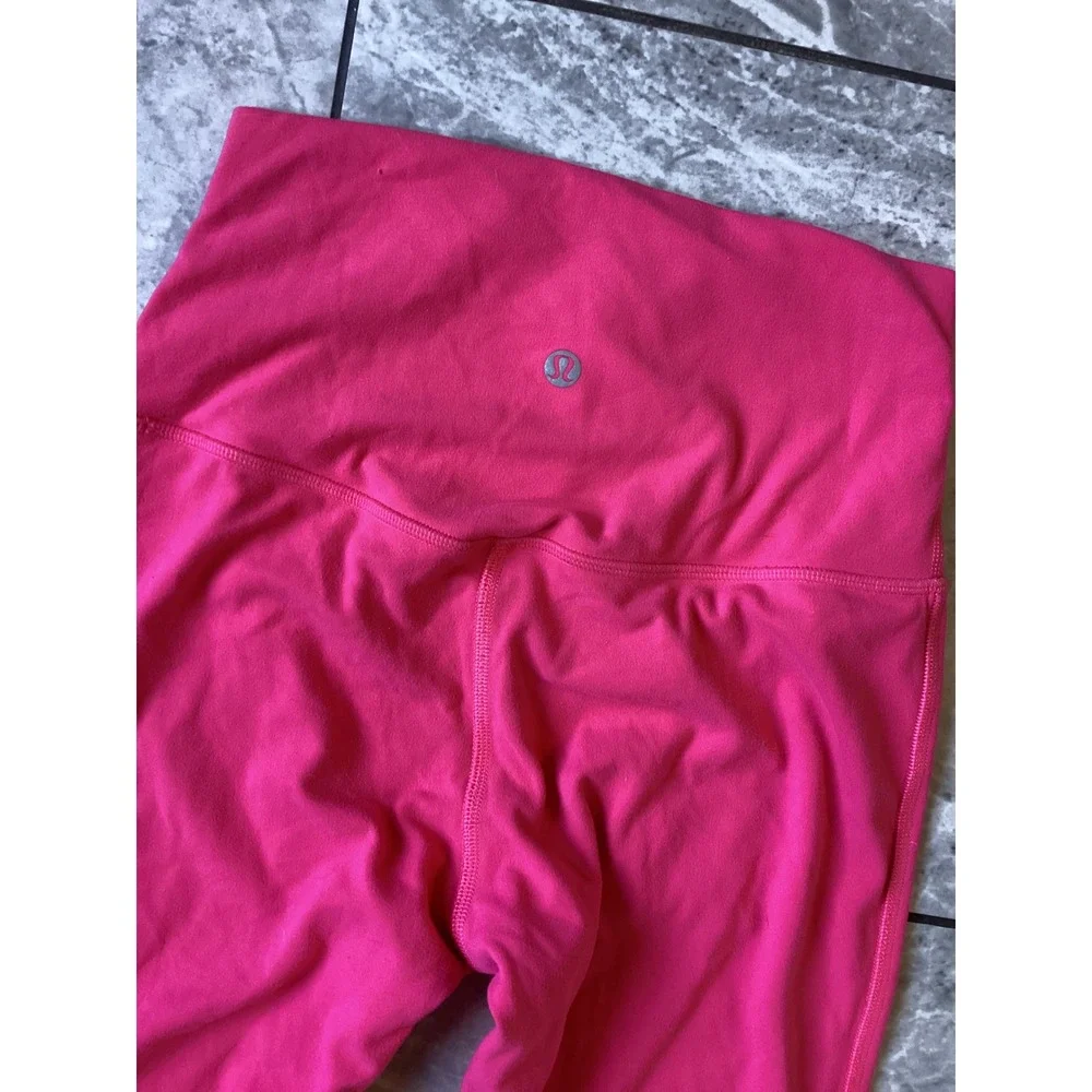 Lululemon Align High Rise Pant 25 Pink Nulu Yoga Leggings Size 4 LW5CTCS